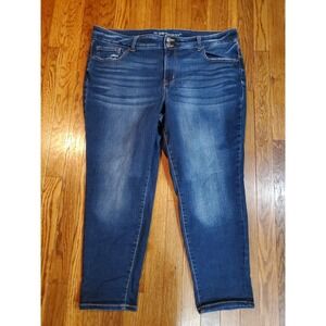 M Jeans Maurices Womens 22W Dark wash Skinny Cropped Stretch Jeans